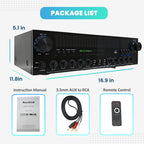 Starklok Optical/Coaxial 1200W Surround Stereo Receiver, Bluetooth Audio Power Amplifiers for Home Theater Stereo System