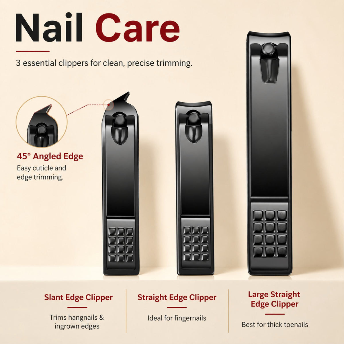 24-Piece Manicure Set with Stainless Steel Nail Clippers and Grooming Tools