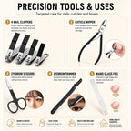 18-Piece Professional Pink Manicure Set with Stainless Steel Nail Clippers and Grooming Tools