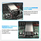 Starklok Optical/Coaxial 1200W Surround Stereo Receiver, Bluetooth Audio Power Amplifiers for Home Theater Stereo System