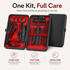 24-Piece Manicure Set with Stainless Steel Nail Clippers and Grooming Tools