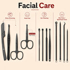 24-Piece Manicure Set with Stainless Steel Nail Clippers and Grooming Tools