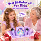 Mini Karaoke Machine for Adults & Kids, Christmas Birthday Gifts for Girls, Colorful LED Portable Bluetooth Singing Speaker Karaoke Machine with 2 Mics