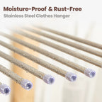 Pants Hangers Space Saving, 3 Pack Magic Non-Slip Stainless Steel Clothes Jean Hangers for Closet, Anti-Slip Hanger for Pants Skirts Scarf Legging