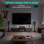 Starklok Optical/Coaxial 1200W Surround Stereo Receiver, Bluetooth Audio Power Amplifiers for Home Theater Stereo System