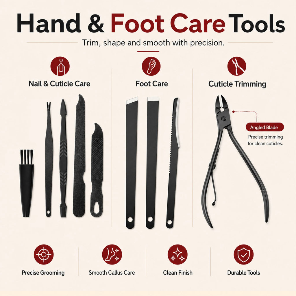 24-Piece Manicure Set with Stainless Steel Nail Clippers and Grooming Tools