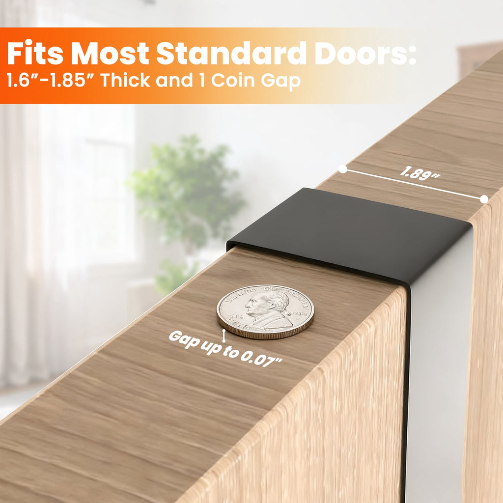 Over Door Hooks, Door Hanger Rack for Hanging with 10 Hooks, Over The Door Towel Racks for Bathroom, Coat Rack Behind Back of Door, Matte Black