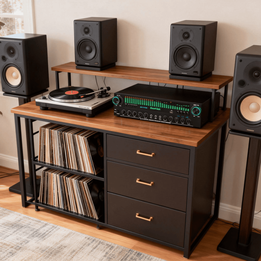 Starklok Optical/Coaxial 1200W Surround Stereo Receiver, Bluetooth Audio Power Amplifiers for Home Theater Stereo System