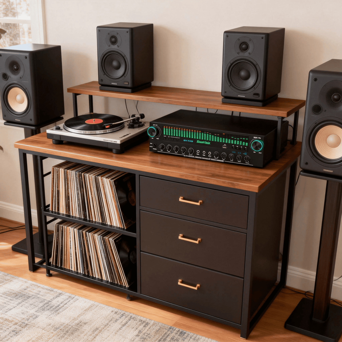 Starklok Optical/Coaxial 1200W Surround Stereo Receiver, Bluetooth Audio Power Amplifiers for Home Theater Stereo System