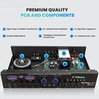 Starklok 7.2 Channel 1000W Surround Stereo Receiver Bluetooth Audio Power Amplifiers for Home Theater Stereo System